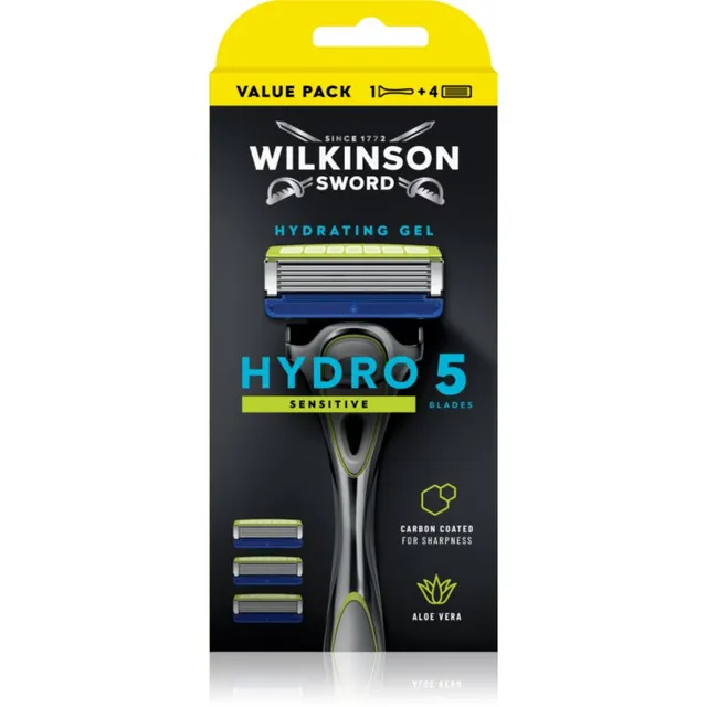 Wilkinson Sword Hydro5 Sensitive Raseerija + varuotsik 4 tk