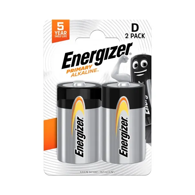 Patarei Primary Alkaline D, ENERGIZER, 2 tk