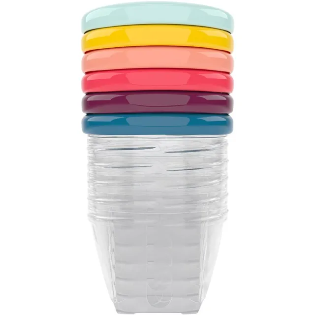 Babymoov Bowls Multicolor kauss kaanega Color 6x180 ml