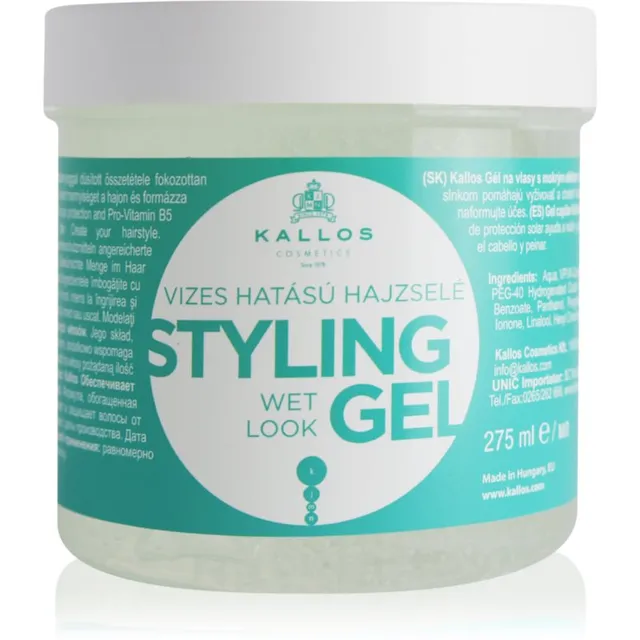 Kallos KJMN Wet Look Styling Gel Märja efektiga soengugeel 275 ml