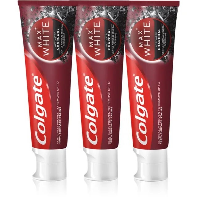 Colgate Max White Charcoal Valgendav hambapasta 3 x 75 ml