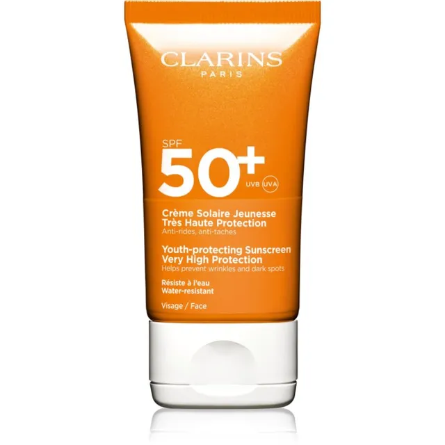 Clarins Sun Care Youth-Protecting Sunscreen Päevituskreem näole SPF 50+ 50 ml