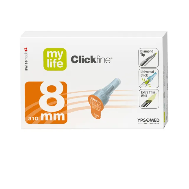 PENSÜSTLI NÕELAD CLICKFINE 31G X 8 MM N100 ORANZ