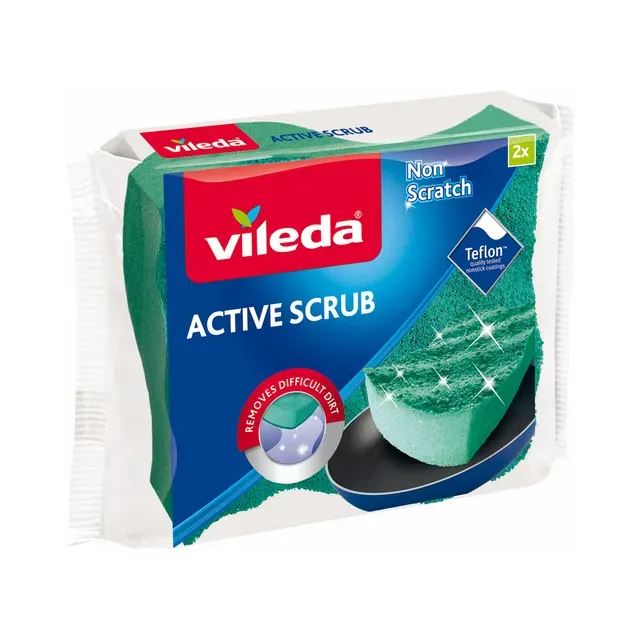Krobeline nöudesvamm Pur Active, VILEDA, 2 tk