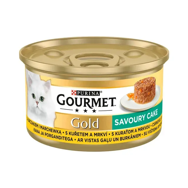 Täissööt. Kiisueine kana-porgandi, GOURMET GOLD, 85g