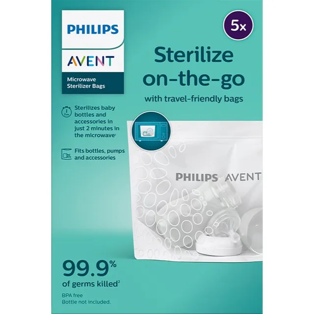 Philips Avent Steriliser bags SCF297/05 steriliseerimiskotid mikrolaineahjude jaoks 5 tk
