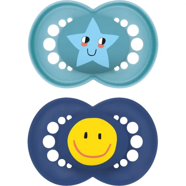MAM Original 6+ months lutt Turquoise/ Dark Blue 2 tk