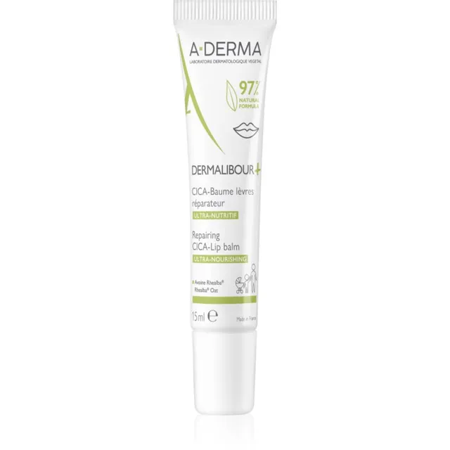 A-Derma Dermalibour+ Toitev huulepalsam niisutava toimega 15 ml