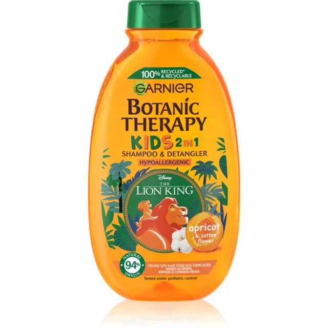 Garnier Botanic Therapy Disney Kids Šampoon ja palsam kaks-ühes kammimise kergendamiseks lastele 400 ml