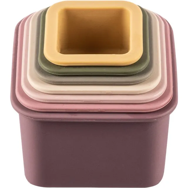 Zopa Silicone Stacking Cups virnastatavad topsid Multicolor 6 m+ 7 tk