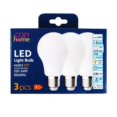 LED lamp Cozy Home 4,8W E27 470lm 3tk