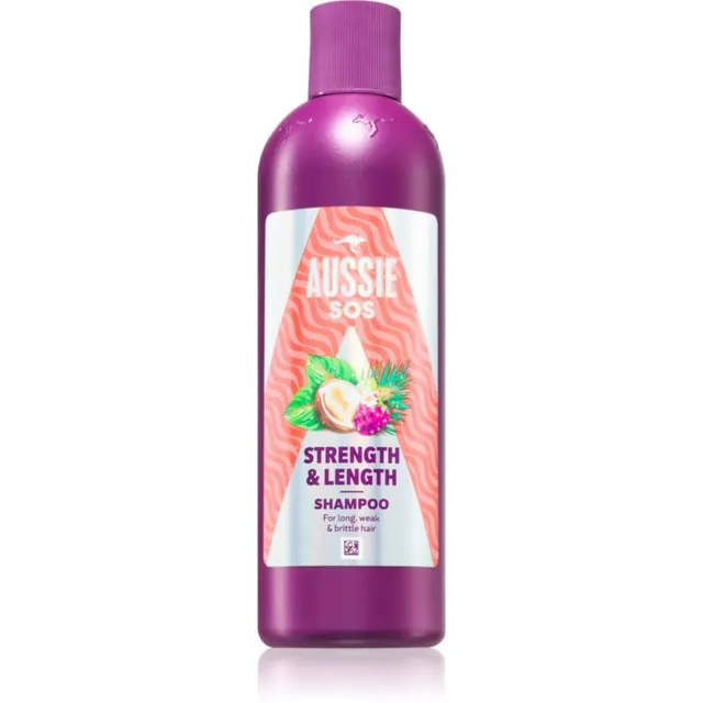 Aussie SOS Strength & Length Energiat andev šampoon pikkadele juustele 300 ml