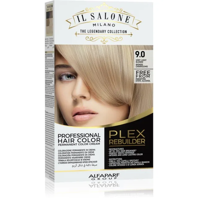 Alfaparf Milano Il Salone Milano Plex Rebuilder Püsijuuksevärv varjund 9.0 - Very Light Blonde 1 tk