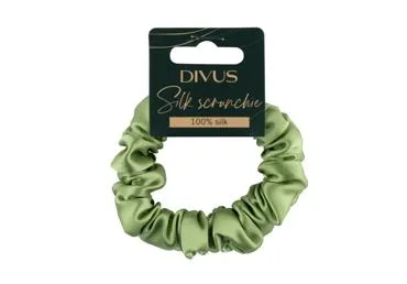 Juuksekumm DIVUS siidist mini oliiv