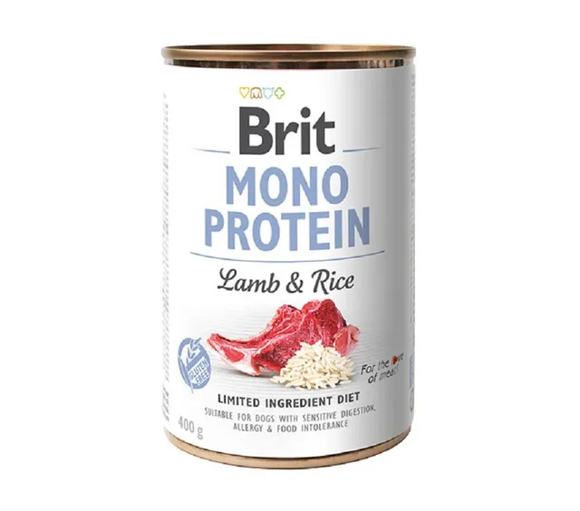 Brit Care Mono Protein koerakonserv, lammas/riis, 400 g