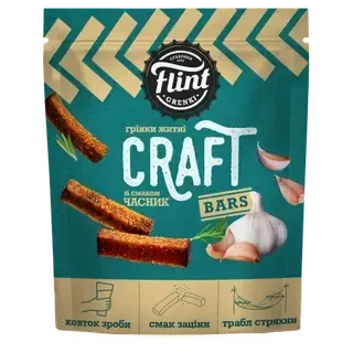 Craft Grenki küüslaugumaitselised krõbedad leivakesed, FLINT, 80 g