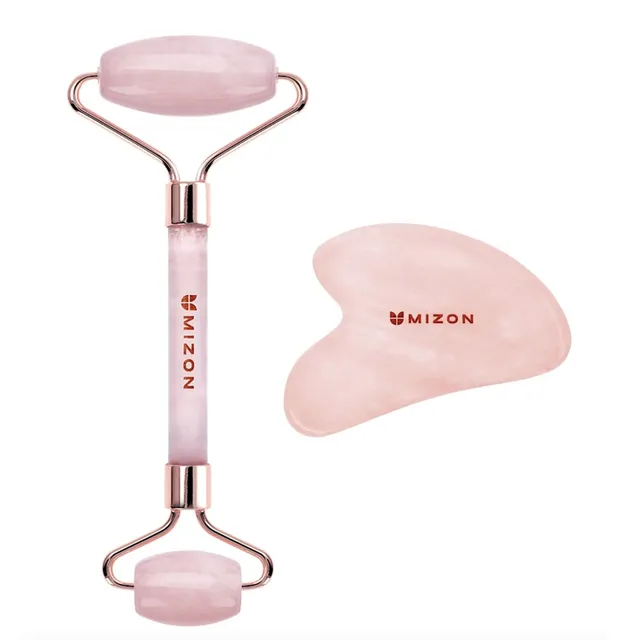MIZON Facial Massage Roller & Gua Sha komplekt