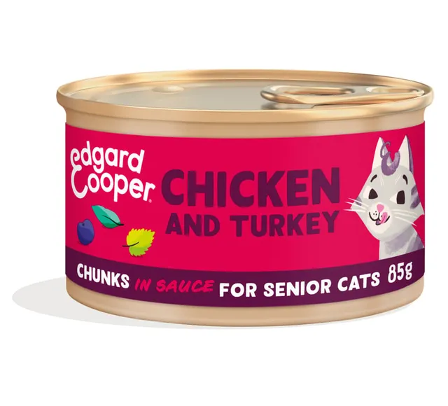 Edgard Cooper Senior kassikonserv, kana/kalkun, 70 g