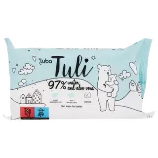 Tuli niisked beebisalvrätid 97% vesi, aloe 60 tk