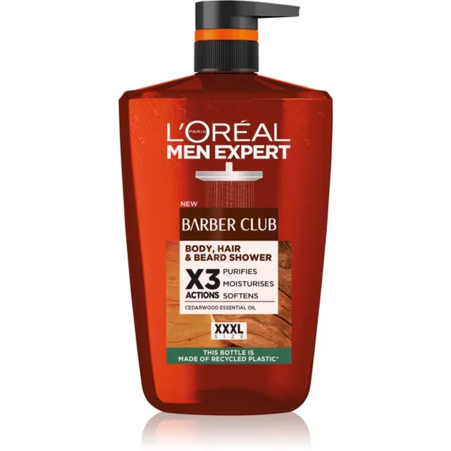 L’Oréal Paris Men Expert Barber Club Habeme, näo ja juuste puhastusgeel 1000 ml