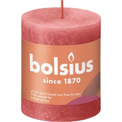Sammasküünal Bolsius Rustic roosa, 8x7cm