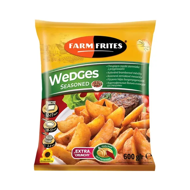 Maitsestatud krõbedad koorega kartulisektorid, FARM FRITES, 600 g