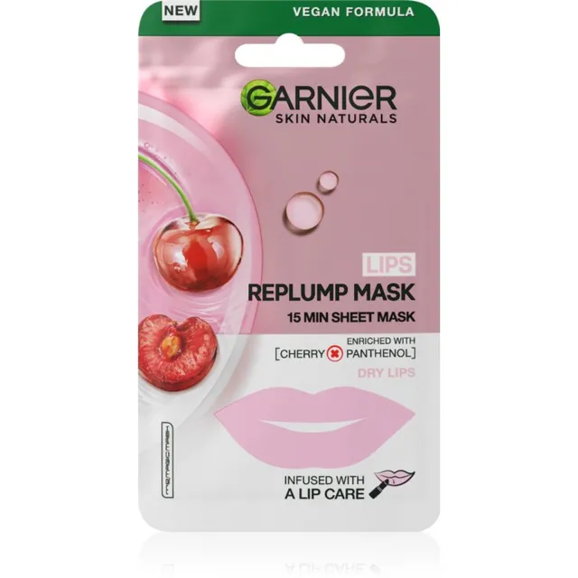 Garnier Replump Mask Üliniisutav puhastav lehtmask huultele 5 g