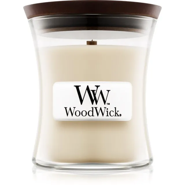 Woodwick Linen lõhnaküünal puidust taht 85 g