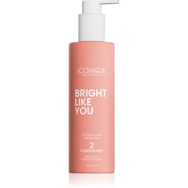 ICONIQUE Professional BRIGHT LIKE YOU Colour & Shine Protection Conditioner Taastav palsam värvitud juustele 250 ml