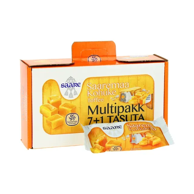 Kohuke toffe multipakk 7+1 8x40g, SAARE, 320 g