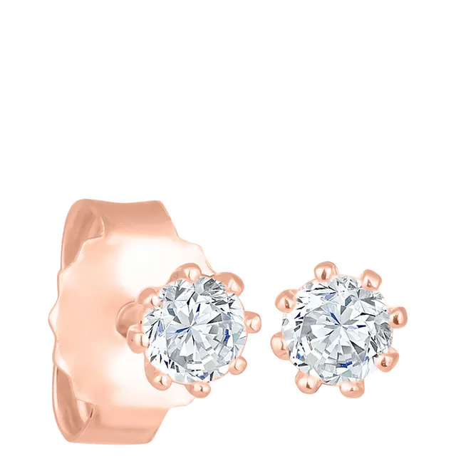 DONDELLA Eclisse Rose Gold Earrings 3.6mm