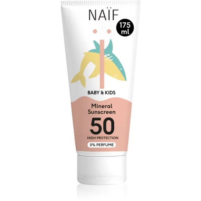 Naif Baby & Kids Mineral Sunscreen SPF 50 0 % Perfume Kaitsekreem beebidele 175 ml