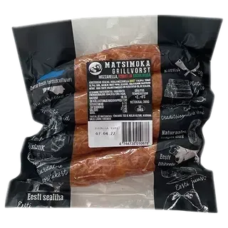 Grillvorstid mozzarella, tomati ja basiilikuga, MATSIMOKA, 365 g