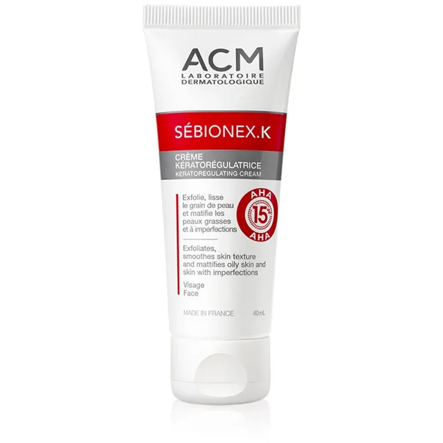 ACM Sébionex K Matistav kaitsekreem rasusele ebatäiustega nahale AHA-hapetega 40 ml