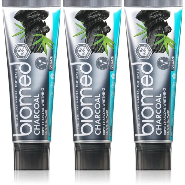Biomed Charcoal Valgendav hambapasta aktiivsöega