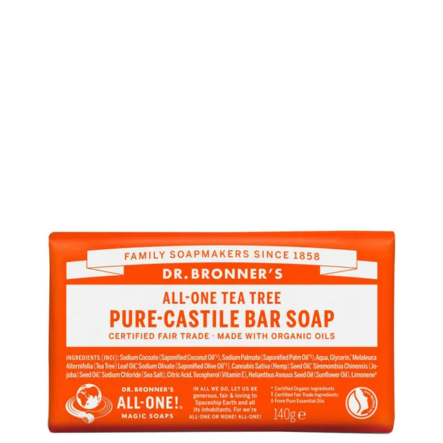 DR. BRONNERS Tea Tree Pure Castile Soap Bar 140g