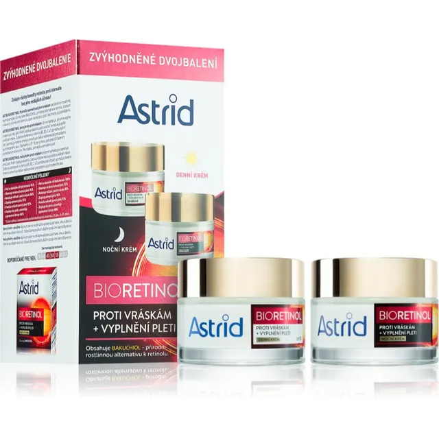 Astrid Bioretinol Kinkekomplekt kortsudevastase toimega naistele 2x50 ml
