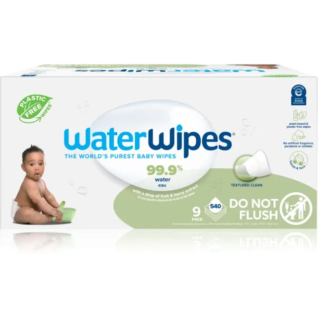 WaterWipes Baby Wipes Sopaberry 9 Pack Õrnad niisked salvrätikud beebile 9x60 tk