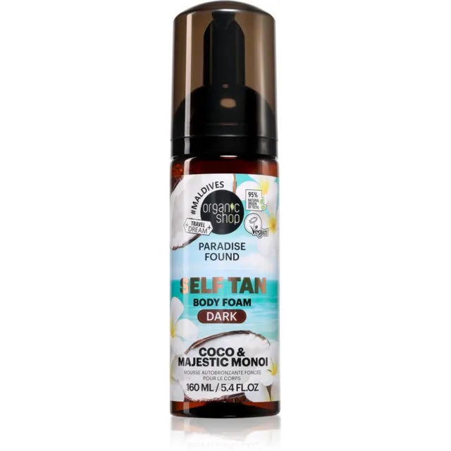 Organic Shop Paradise Found Coco & Majestic Monoi Kehavaht isepäevitav varjund Dark 160 ml