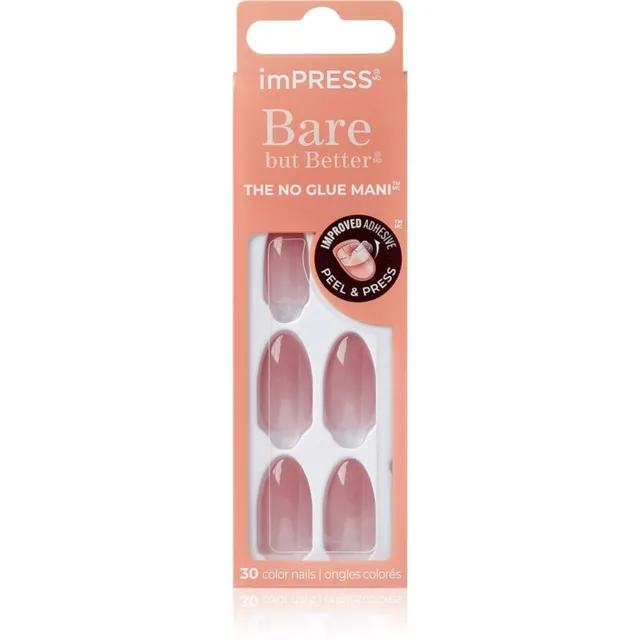 KISS imPRESS Bare but Better Kunstküüned isekleepuvad Serenity 30 tk