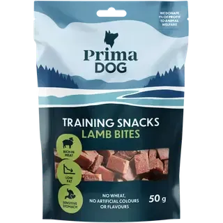 Täiendsööt. Treeningmaius lambalihatükid, PRIMADOG, 50g