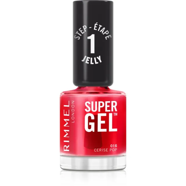 Rimmel Super Gel Geelküünelakk ilma UV / LED-lampide kasutamiseta varjund 016 Cerise Pop 12 ml