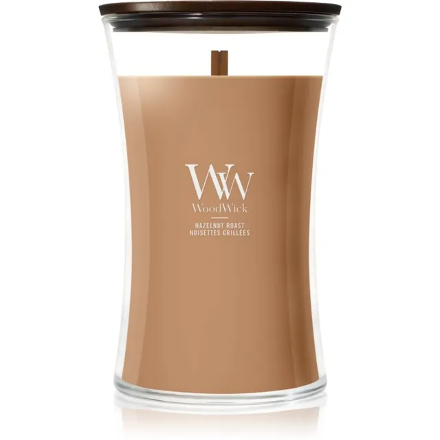 Woodwick Hazelnut Roast lõhnaküünal puidust taht 610 g