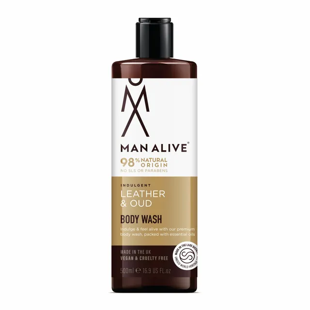 Man Alive Body Wash Leather & Oud
