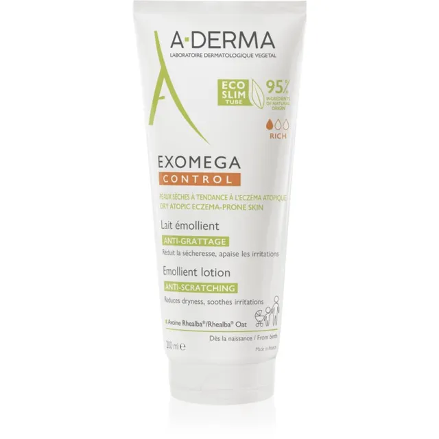 A-Derma Exomega Control Emollient Lotion Kehapiim ärrituse ja sügelemise vastu 200 ml