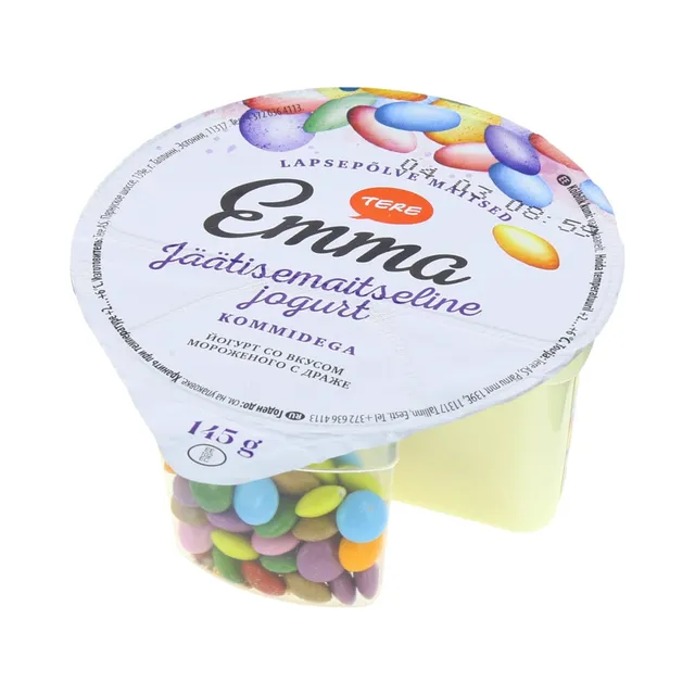 Emma jäätisemaitseline jogurt kommidega, EMMA, 145 g