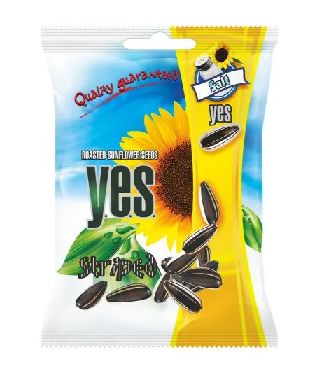 Y.E.S. röstitud päevalilleseemned soolaga (triibulised) 90g