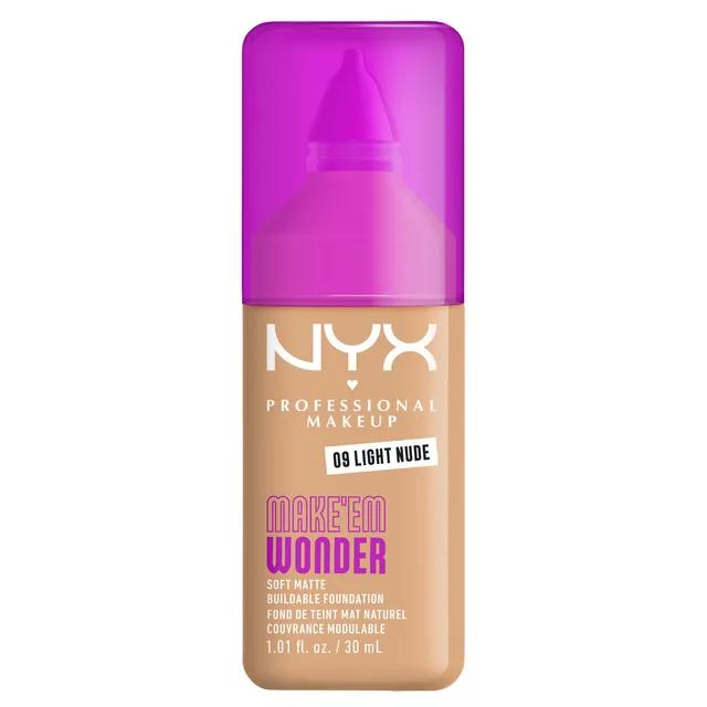 NYX Make Em Wonder Soft Matte Buildable Foundation No.09 Light Nude 30ml