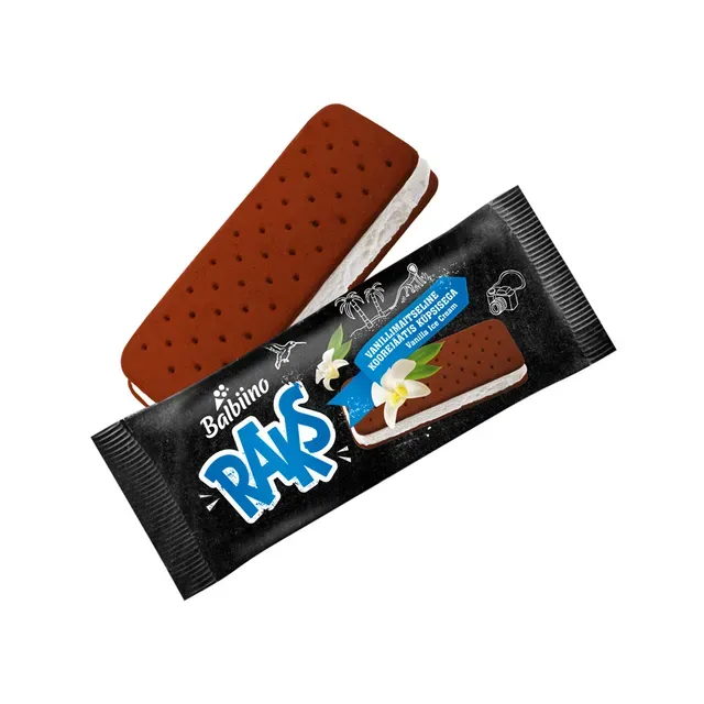 Koorejäätis küpsistega, RAKS, 56 g