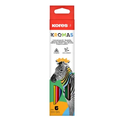 Värvilised pliiatsid Kores Kromas 6tk